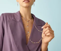 Marco Bicego Collier Cravate Avec Pierres Multicolores Et Diamants Cheap