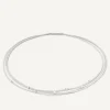 Marco Bicego Collier Ras-Du-Cou Multi-Rangs En Or Blanc Avec Diamants Online