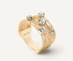Marco Bicego Five Wire Ring With Diamonds, Couture Model Hot