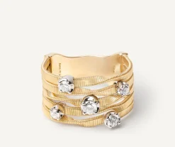 Marco Bicego Five Wire Ring With Diamonds, Couture Model Hot