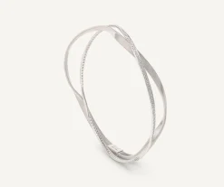 Marco Bicego 18Kt White Gold Two-Strand Bangle With Diamonds Best