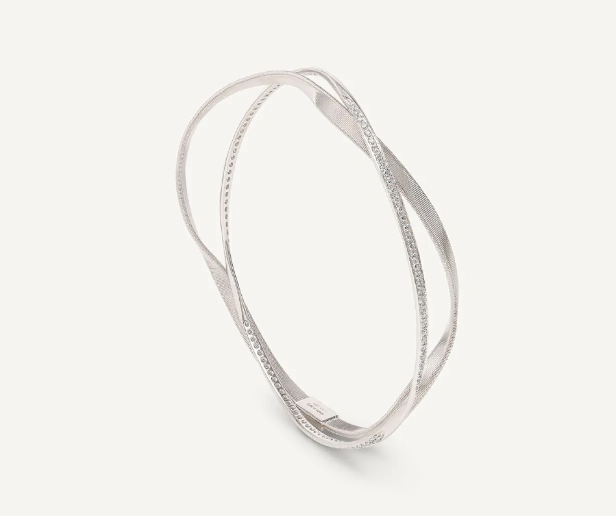 Marco Bicego 18Kt White Gold Two-Strand Bangle With Diamonds Best