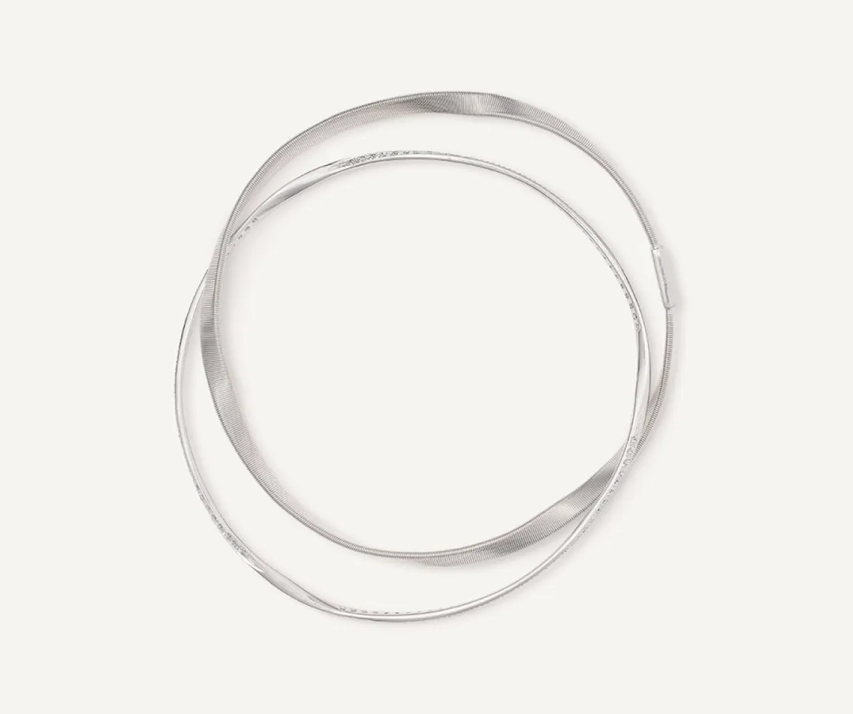 Marco Bicego 18Kt White Gold Two-Strand Bangle With Diamonds Best