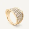 Marco Bicego 18Kt Yellow Gold Band Ring With Diamonds Discount