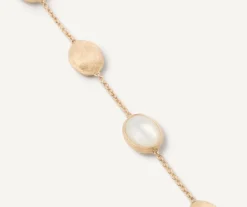 Marco Bicego 18Kt Yellow Gold Bracelet With Ovals And Mother-Of-Pearl Clearance