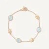 Marco Bicego 18Kt Yellow Gold Bracelet With Oval Elements And Aquamarine Discount