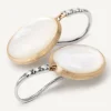 Marco Bicego 18Kt Yellow Gold Earrings With Mother-Of-Pearl And Diamond Hook New