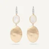 Marco Bicego 18Kt Yellow Gold Earrings With Mother-Of-Pearl And Diamond Hook Store