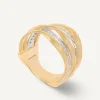 Marco Bicego 18Kt Yellow Gold Five-Strand Coil Ring With Diamonds Best