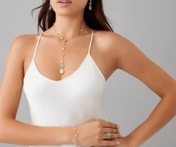 Marco Bicego 18Kt Yellow Gold Lariat Necklace With Aquamarines And Diamonds Shop