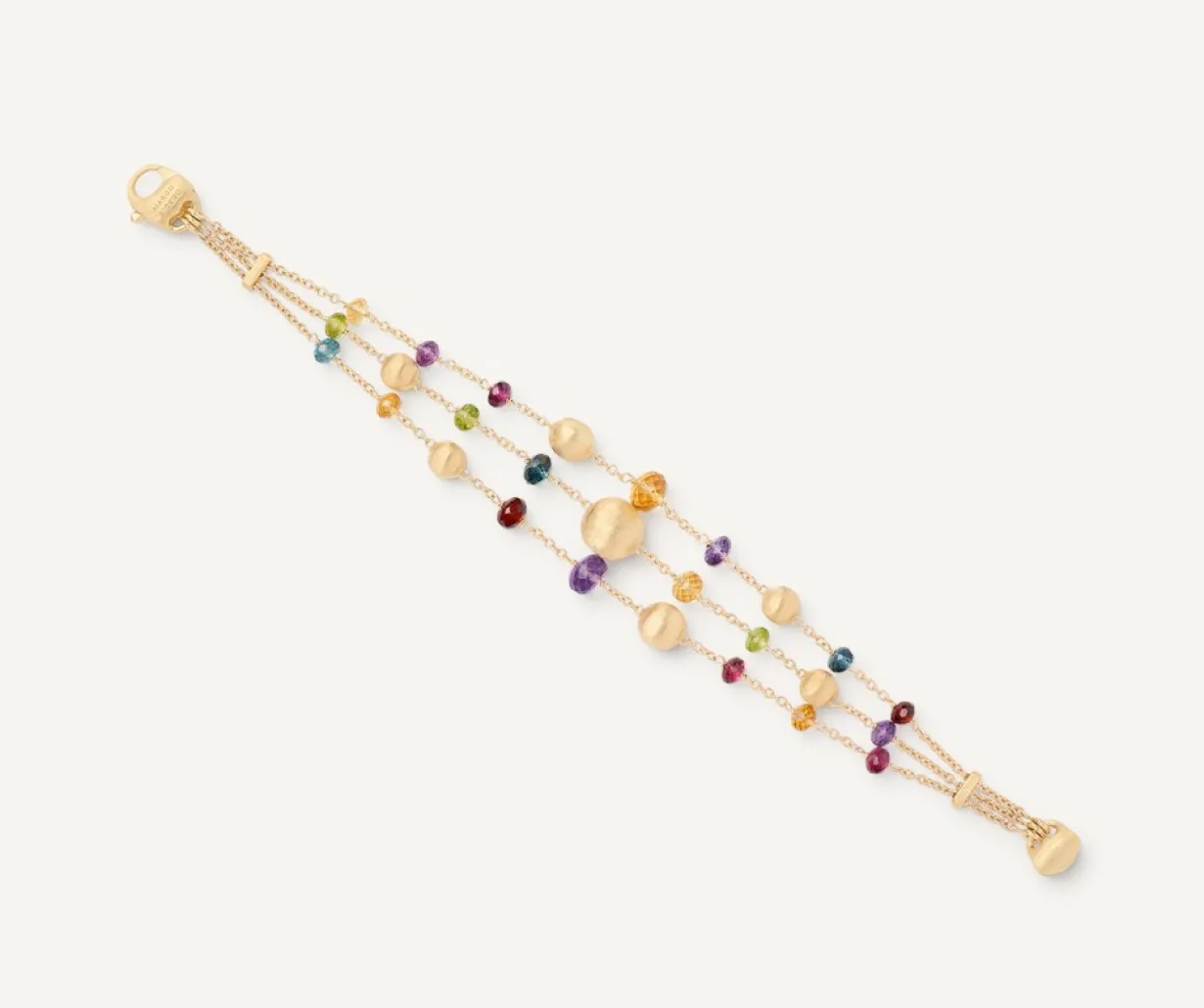 Marco Bicego 18Kt Yellow Gold Mixed Gemstone Three-Strand Bracelet Online