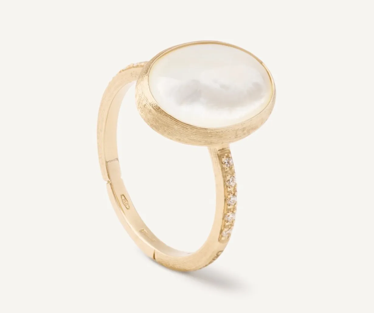 Marco Bicego 18Kt Yellow Gold Mother-Of-Pearl And Diamond Ring Best
