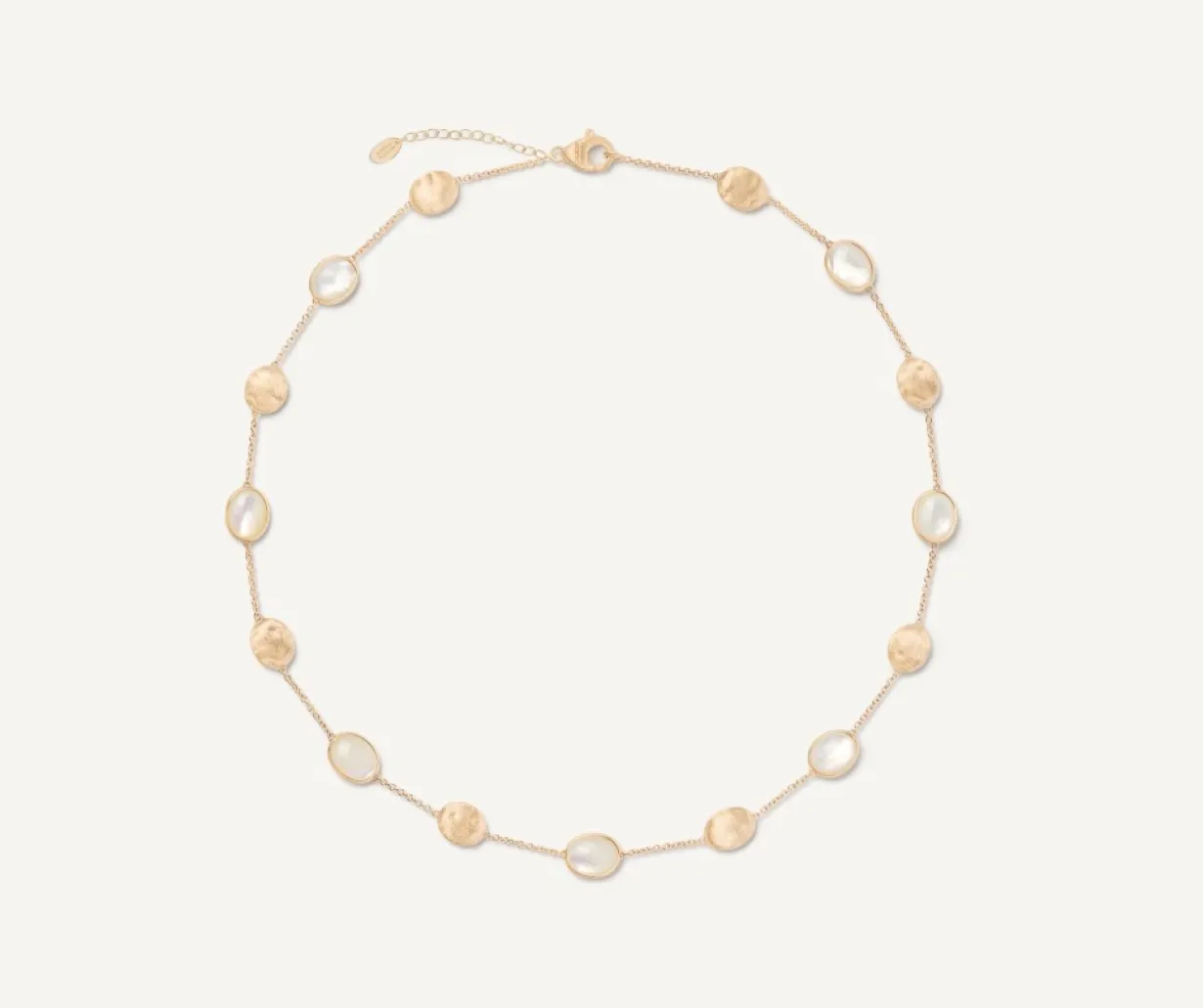 Marco Bicego 18Kt Yellow Gold Necklace With Oval Elements And Mother-Of-Pearl Discount
