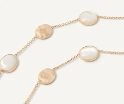 Marco Bicego 18Kt Yellow Gold Necklace With Oval Elements And Mother-Of-Pearl Discount