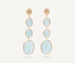 Marco Bicego 18Kt Yellow Gold Pendant Earring With Aquamarines Store