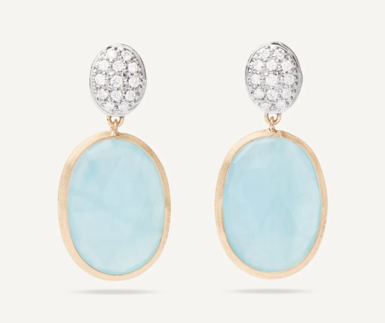 Marco Bicego 18Kt Yellow Gold Pendant Earring With Aquamarines Sale