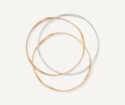 Marco Bicego 18Kt Yellow Gold Three-Strand Bangle With Diamonds Best
