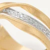 Marco Bicego 18Kt Yellow Gold Three-Strand Coil Ring With Diamonds Sale