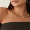 Marco Bicego 18Kt Yellow Gold Three-Strand Coil Necklace With Diamond Bar Best Sale