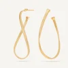 Marco Bicego 18Kt Yellow Gold Twisted Irregular Hoop Earrings, Medium Clearance