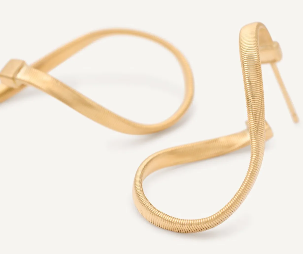 Marco Bicego 18Kt Yellow Gold Twisted Irregular Hoop Earrings, Small Cheap