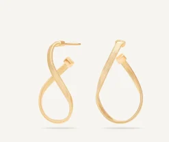 Marco Bicego 18Kt Yellow Gold Twisted Irregular Hoop Earrings, Small Cheap