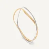 Marco Bicego 18Kt Yellow Gold Two-Strand Bangle With Diamonds Discount