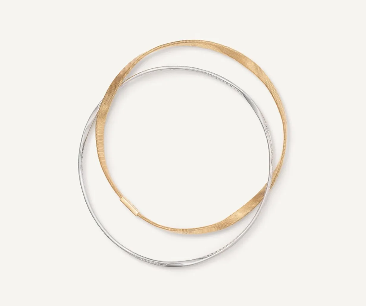 Marco Bicego 18Kt Yellow Gold Two-Strand Bangle With Diamonds Discount