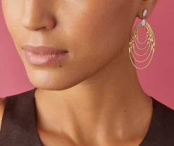 Marco Bicego Pendant D'Oreille Avec Elements Ovales Et Diamants, Grand Modele New