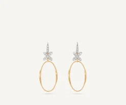 Marco Bicego Pendant D'Oreille Avec Elements Fleuris Paves De Diamants Online