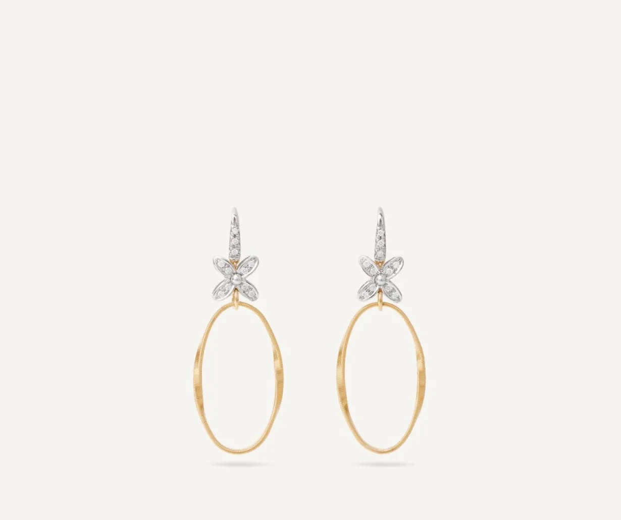 Marco Bicego Pendant D'Oreille Avec Elements Fleuris Paves De Diamants Online