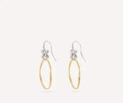 Marco Bicego Pendant D'Oreille Avec Elements Fleuris Paves De Diamants Online