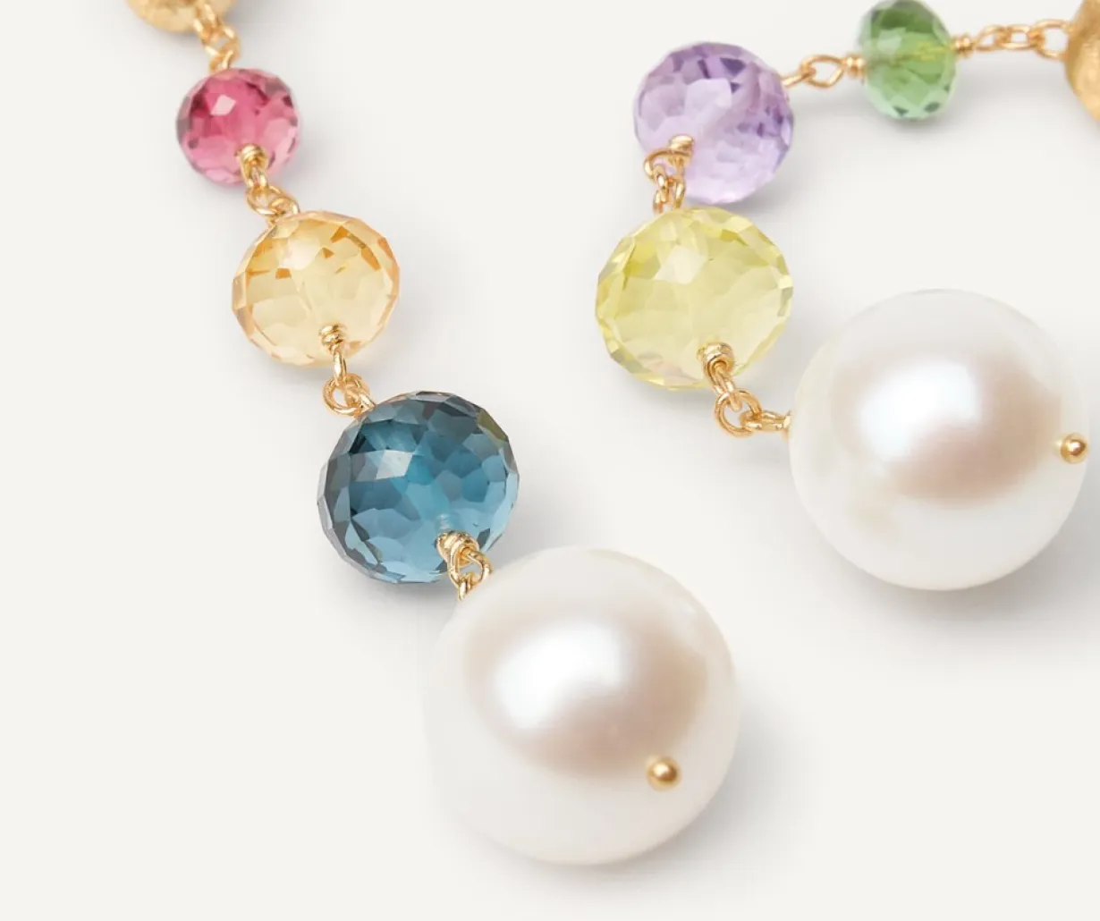 Marco Bicego Pendant D'Oreille Multicolore Avec Embout En Perle Flash Sale