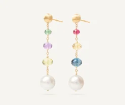 Marco Bicego Pendant D'Oreille Multicolore Avec Embout En Perle Flash Sale