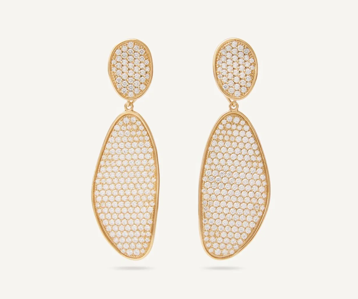 Marco Bicego Pendants D'Oreilles Convertibles Avec Pave De Diamants New