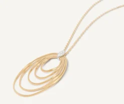 Marco Bicego Pendentif Long Avec Elements Ovales Et Diamants Cheap