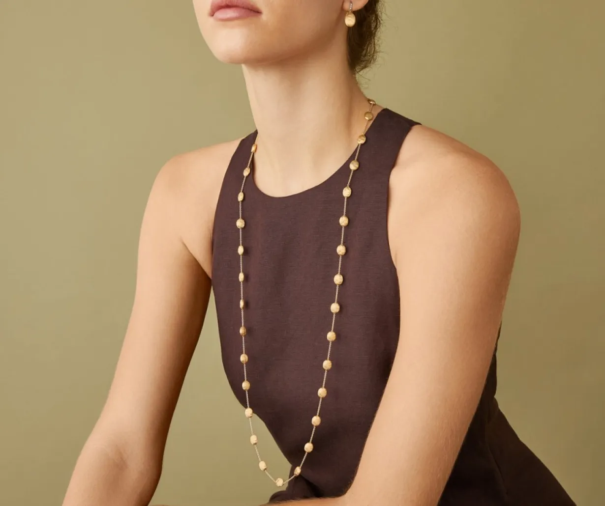 Marco Bicego Sautoir Long Avec Elements Ovales En Or Jaune Clearance